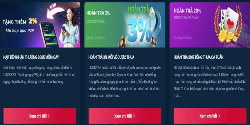 Ưu đãi nạp lại và hoàn trả hàng tuần J888